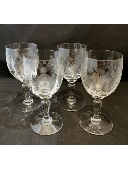 VERRES GRAVES DE LA CRISTALLERIE DE PORTIEUX