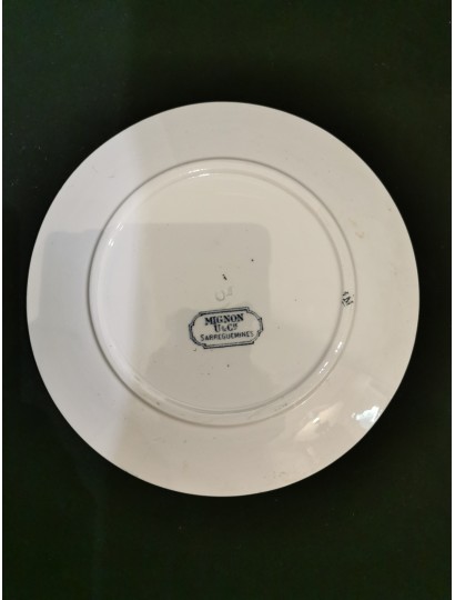 ASSIETTES MODELE "MIGNON" DE SARREGUEMINES